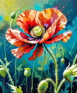 Flower Poppy Art Diamond Painting