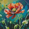 Flower Poppy Art Diamond Painting