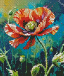 Flower Poppy Art Diamond Painting