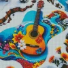 Flower Snow Guitar Diamond Painting