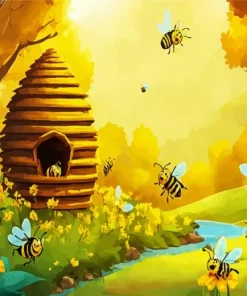 Honey Bee Hive Diamond Painting