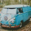 Old Blue Mini Van Diamond Painting