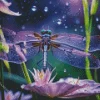 Purple Dragonfly Art Diamond Painting