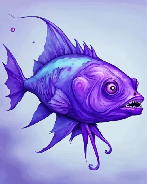 Purple Fish Diamond Painting