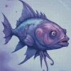 Purple Fish Diamond Painting