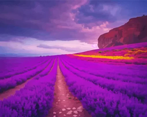 Purple Landscape Diamond Painting