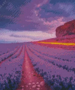 Purple Landscape Diamond Painting