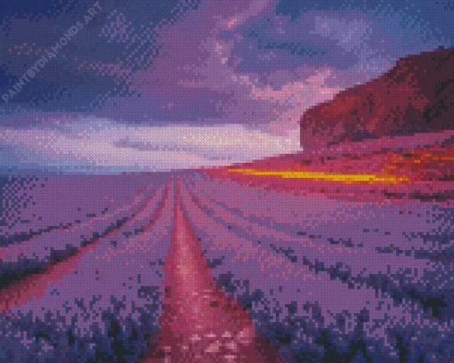 Purple Landscape Diamond Painting