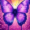 Purple Monarch Butterfly Diamond Painting