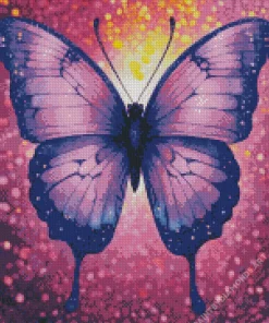 Purple Monarch Butterfly Diamond Painting