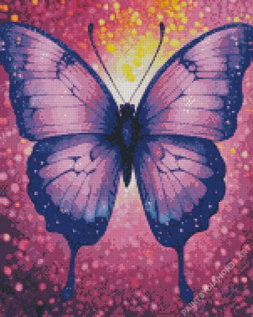 Purple Monarch Butterfly Diamond Painting