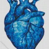 Realistic Blue Heart Diamond Painting