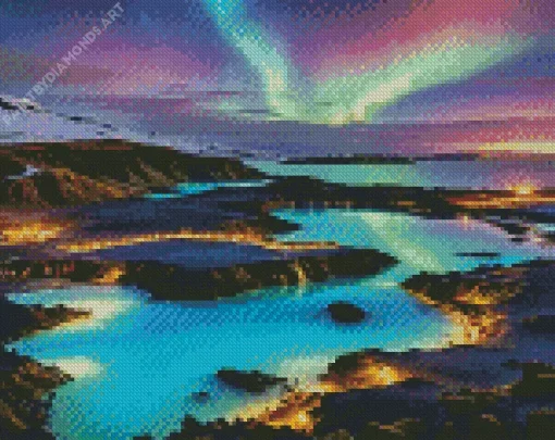 Scenic Blue Lagoon Iceland Diamond Painting