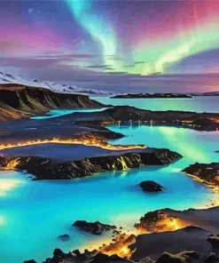 Scenic Blue Lagoon Iceland Diamond Painting