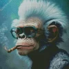 Smoking Monkey Diamond Painting