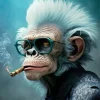 Smoking Monkey Diamond Painting