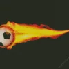 Soccer Ball On Fire Diamond Painting