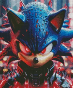 Sonic With Red Eyes Diamond Painting