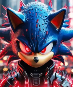 Sonic With Red Eyes Diamond Painting