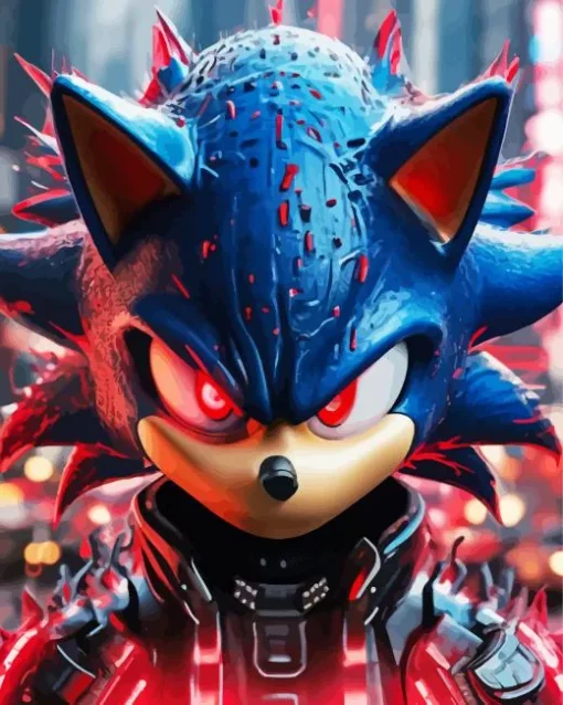 Sonic With Red Eyes Diamond Painting