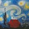 Starry Night Snoopy Diamond Painting