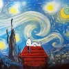 Starry Night Snoopy Diamond Painting