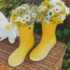 Yellow Boots With Daisies Diamond Painting