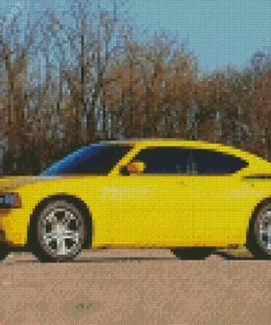 Yellow Charger Daytona Diamond Painting