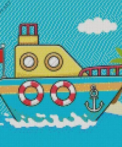 Animation Boat Diamond Painting