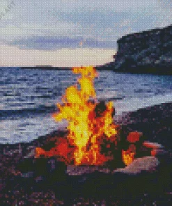 Beachside Bonfire Diamond Painting