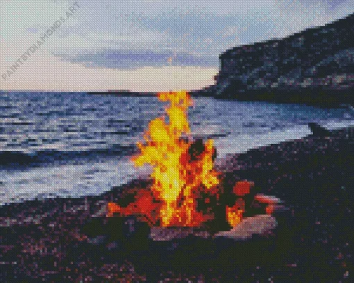 Beachside Bonfire Diamond Painting