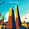 Bologna Two Towers Poster Diamond Painting