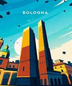 Bologna Two Towers Poster Diamond Painting