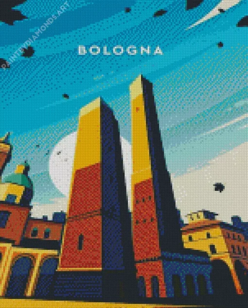 Bologna Two Towers Poster Diamond Painting