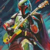 Guitarist Boba Fett Illustration Diamond Painting