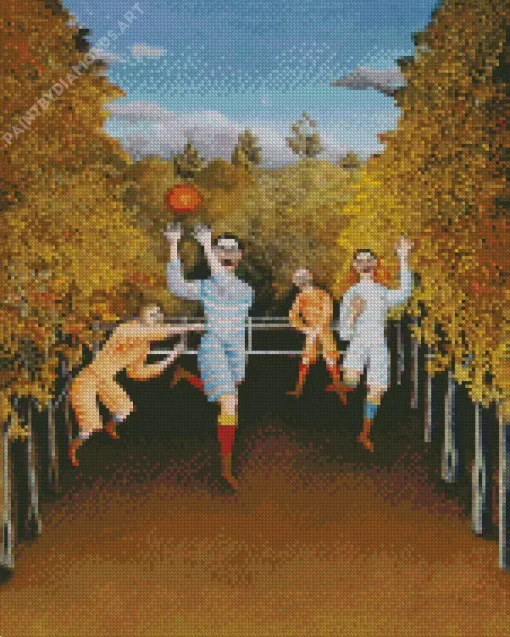 The Football Players By Henri Rousseau Diamond Painting