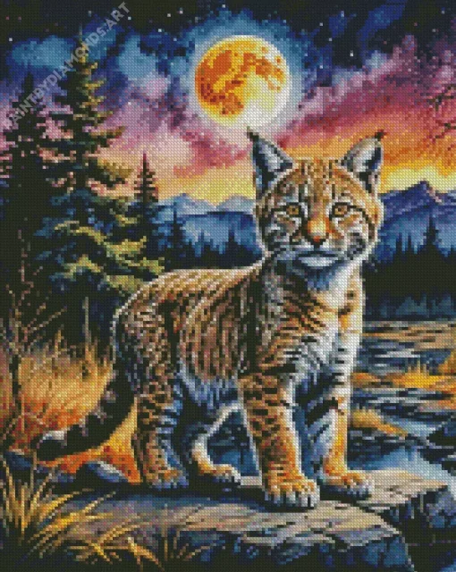 Wild Bobcat Diamond Painting