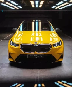 Yellow BMW M5 Car Diamond Painting