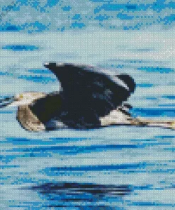 Bird Flying Over Ocean Diamond Painting