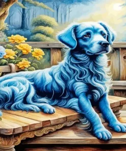 Blue Dog Art Diamond Painting