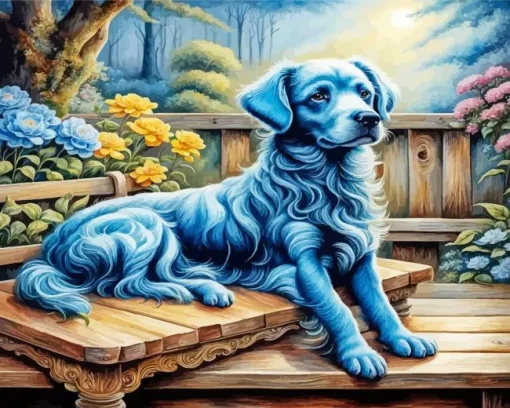 Blue Dog Art Diamond Painting