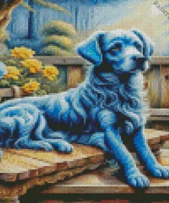 Blue Dog Art Diamond Painting