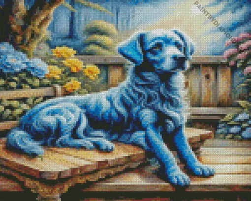 Blue Dog Art Diamond Painting