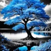 Blue Tree Diamond Painting