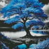 Blue Tree Diamond Painting