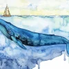 Blue Whale Art Diamond Painting