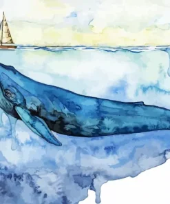 Blue Whale Art Diamond Painting