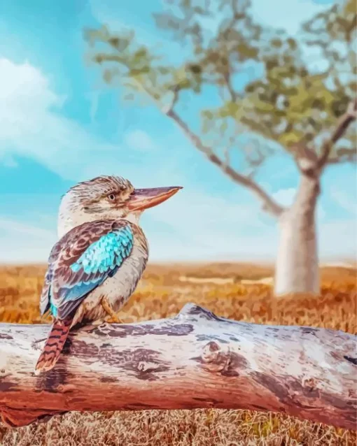 Blue Winged Kookaburra Diamond Painting