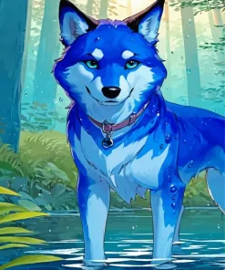 Blue Wolf Art Diamond Painting