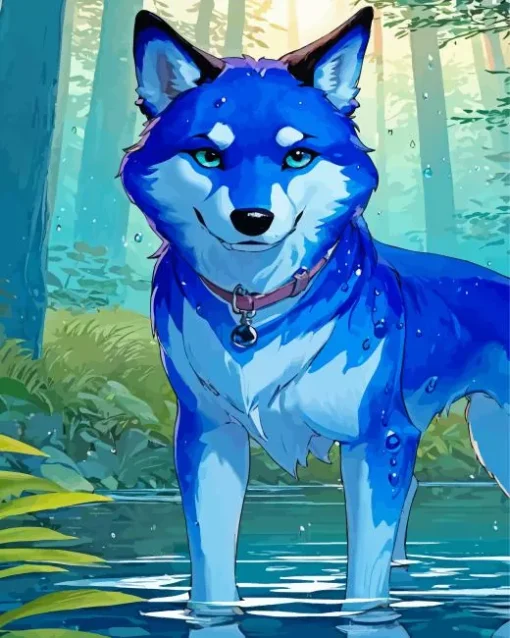 Blue Wolf Art Diamond Painting